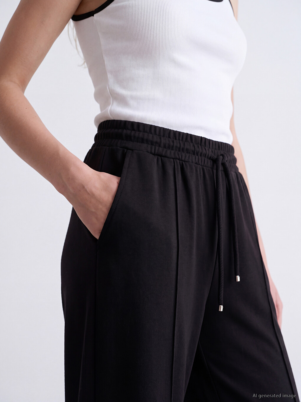 Pantaloni De Trening Negru Femeie-2