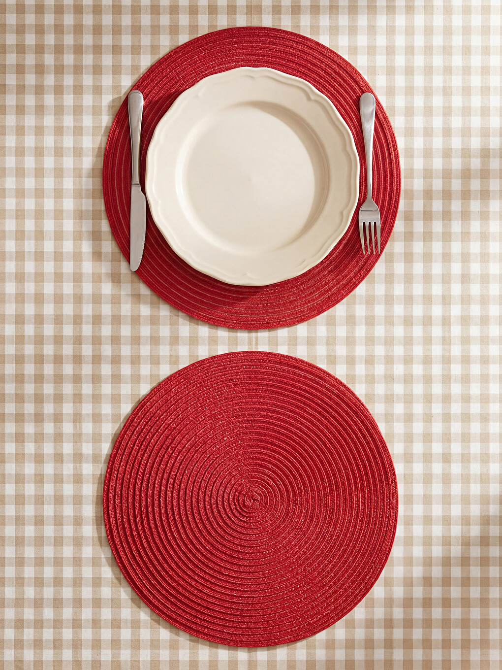 Straw-look Placemat 2 Pack 38 Cm