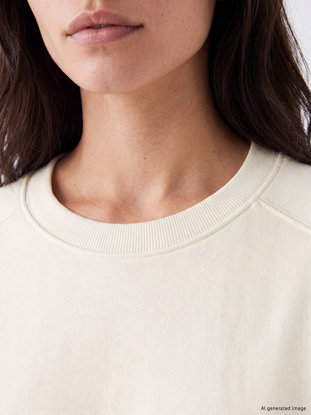 Crew Neck Women's Thick Sweatshirt-2