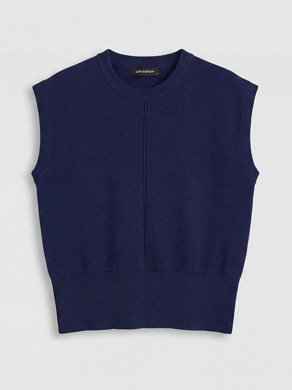 Lacivert Bisiklet Yaka Kadın Triko Süveter-4