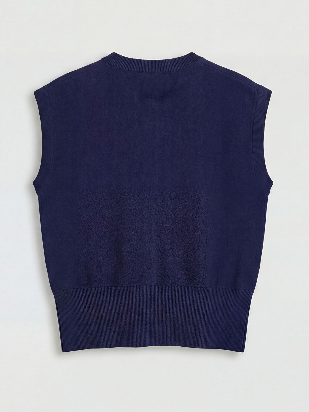 Lacivert Bisiklet Yaka Kadın Triko Süveter-5