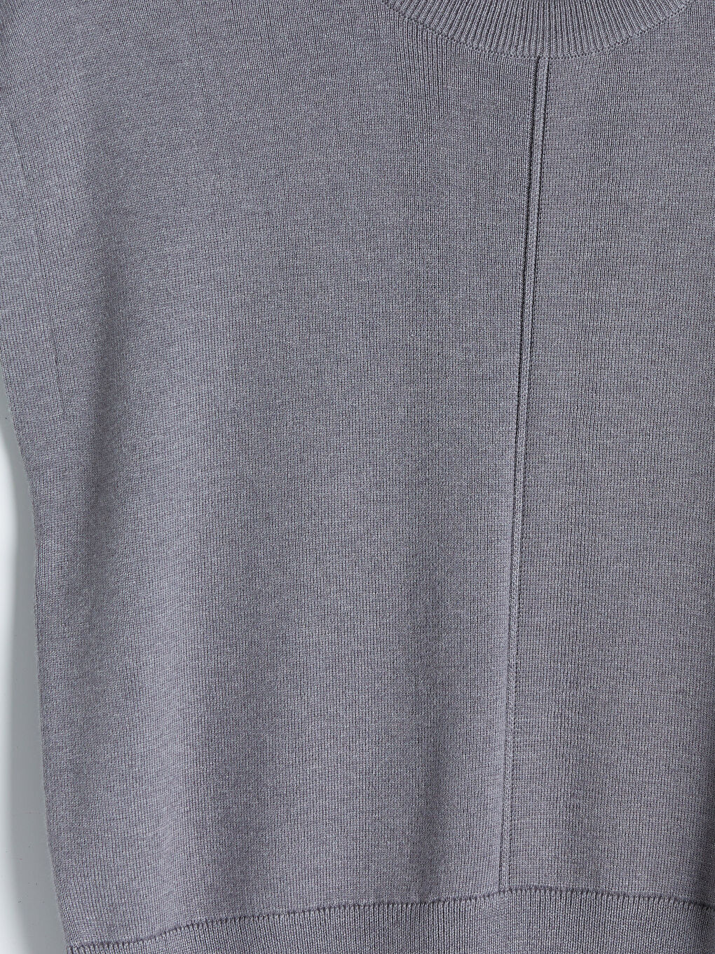 Gri Bisiklet Yaka Kadın Triko Süveter-6