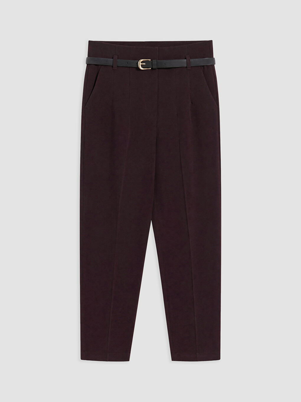 Pantalon Rouge Bordeaux Femme-4