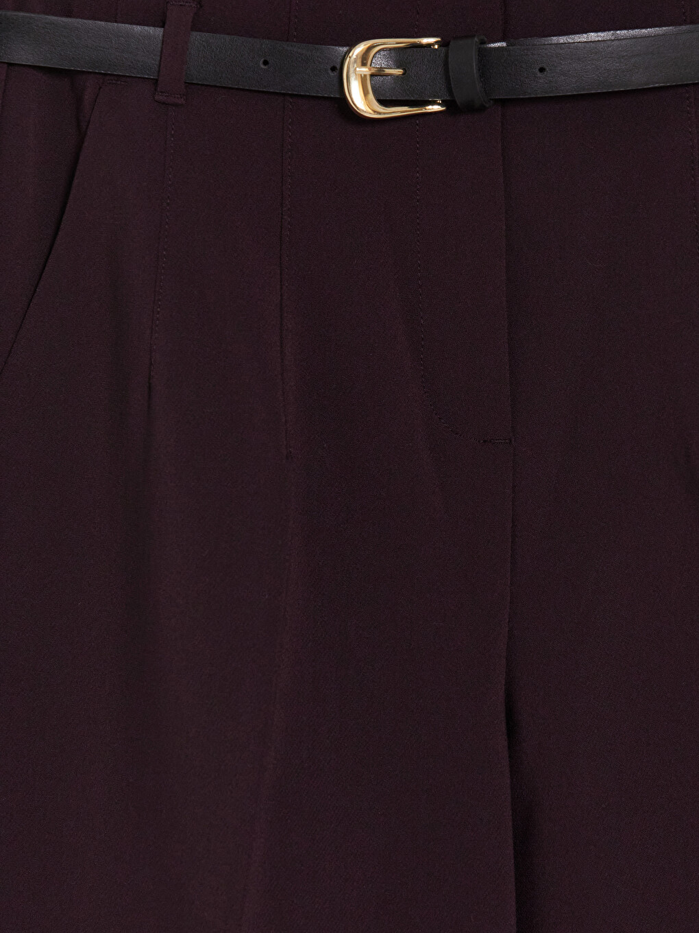 Pantalon Rouge Bordeaux Femme-6