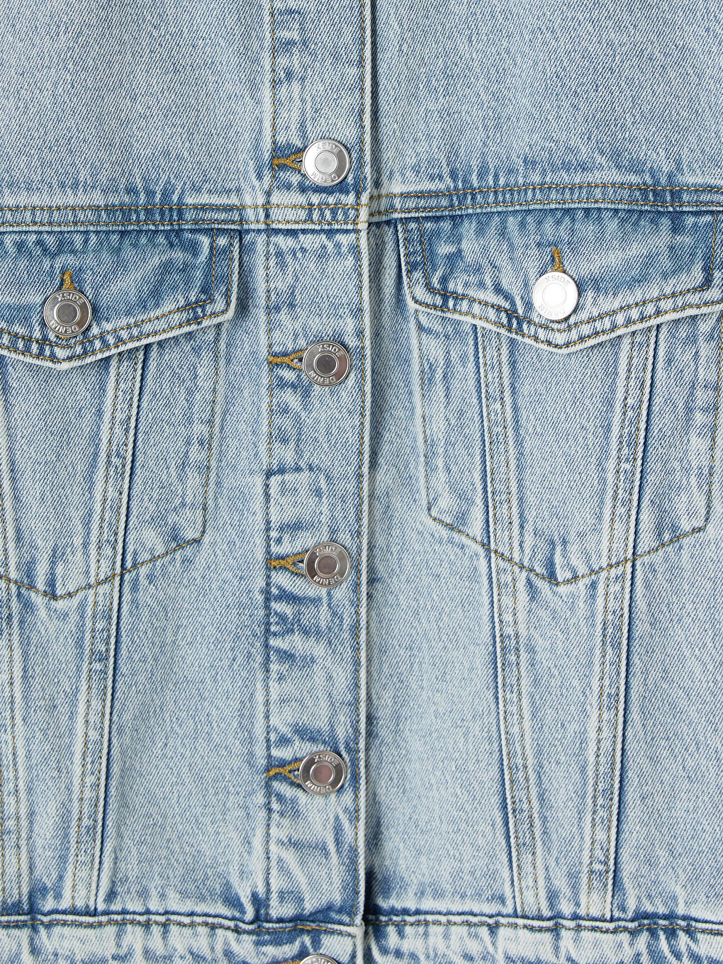Geacă Din Denim De Femei Cu Guler-5
