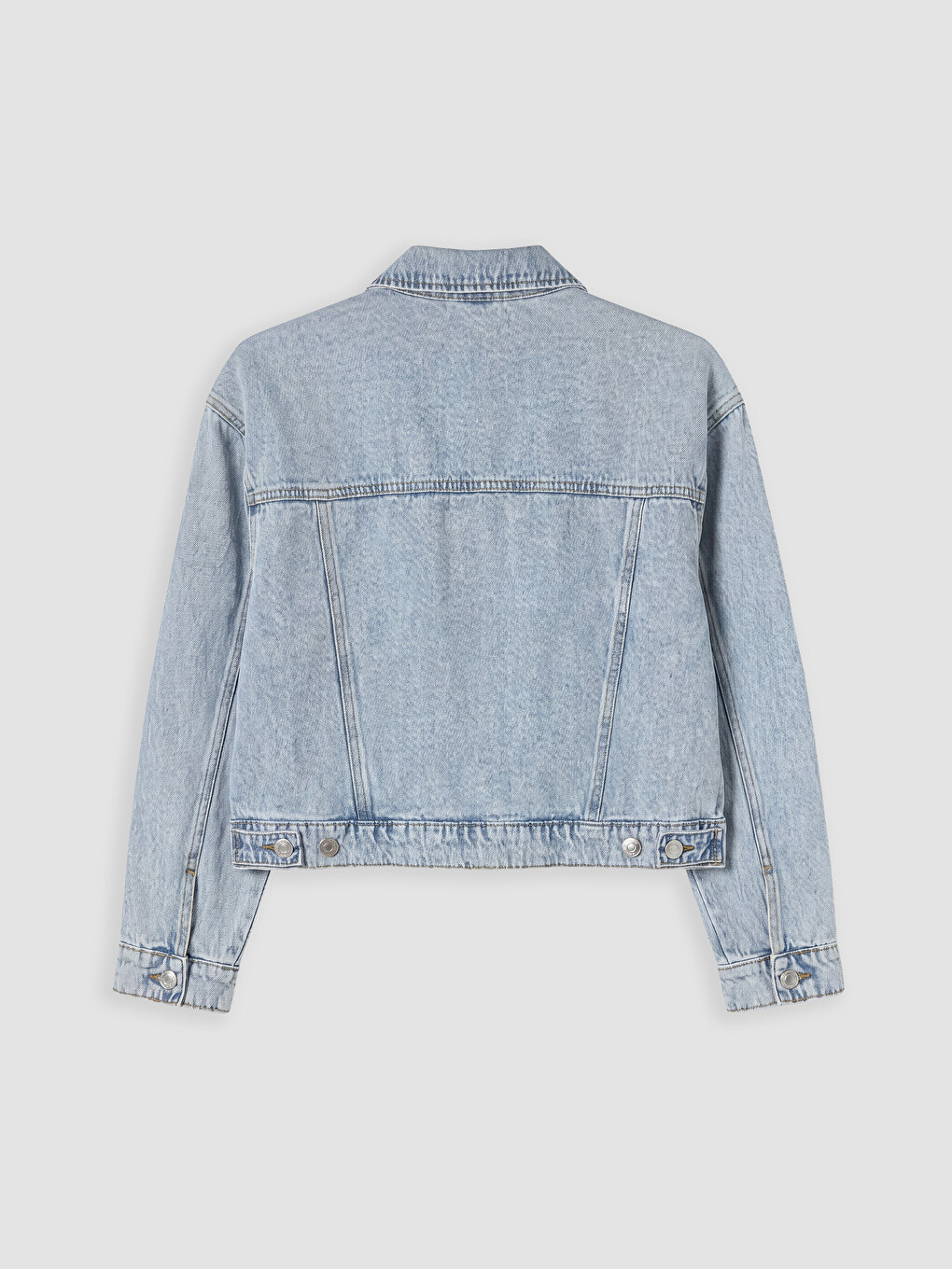 Geacă Din Denim De Femei Cu Guler-6