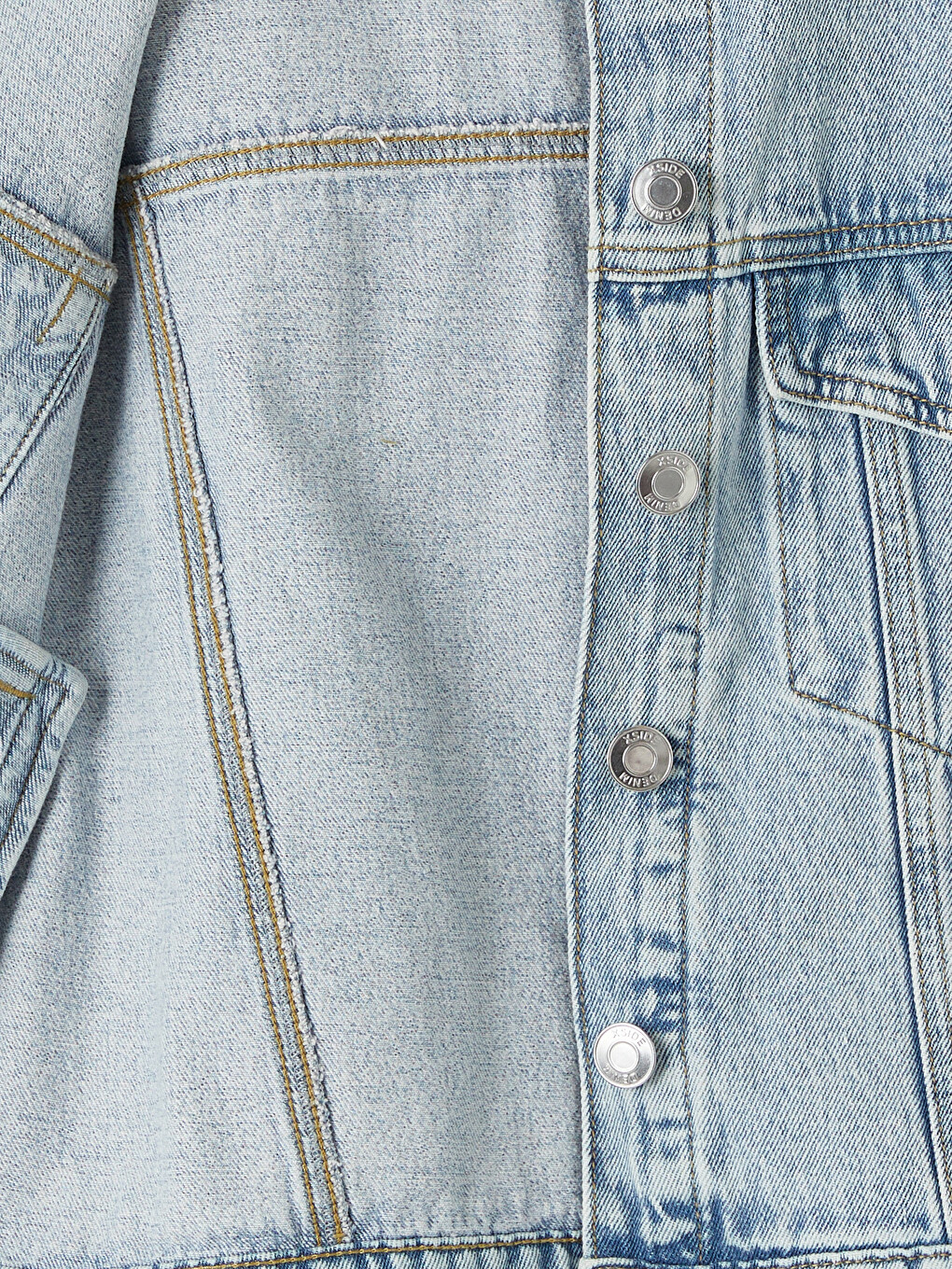 Geacă Din Denim De Femei Cu Guler-7