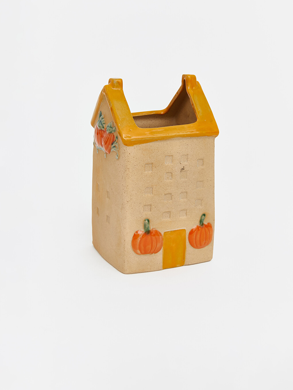 Pumpkin Figured Ceramic Vase-2
