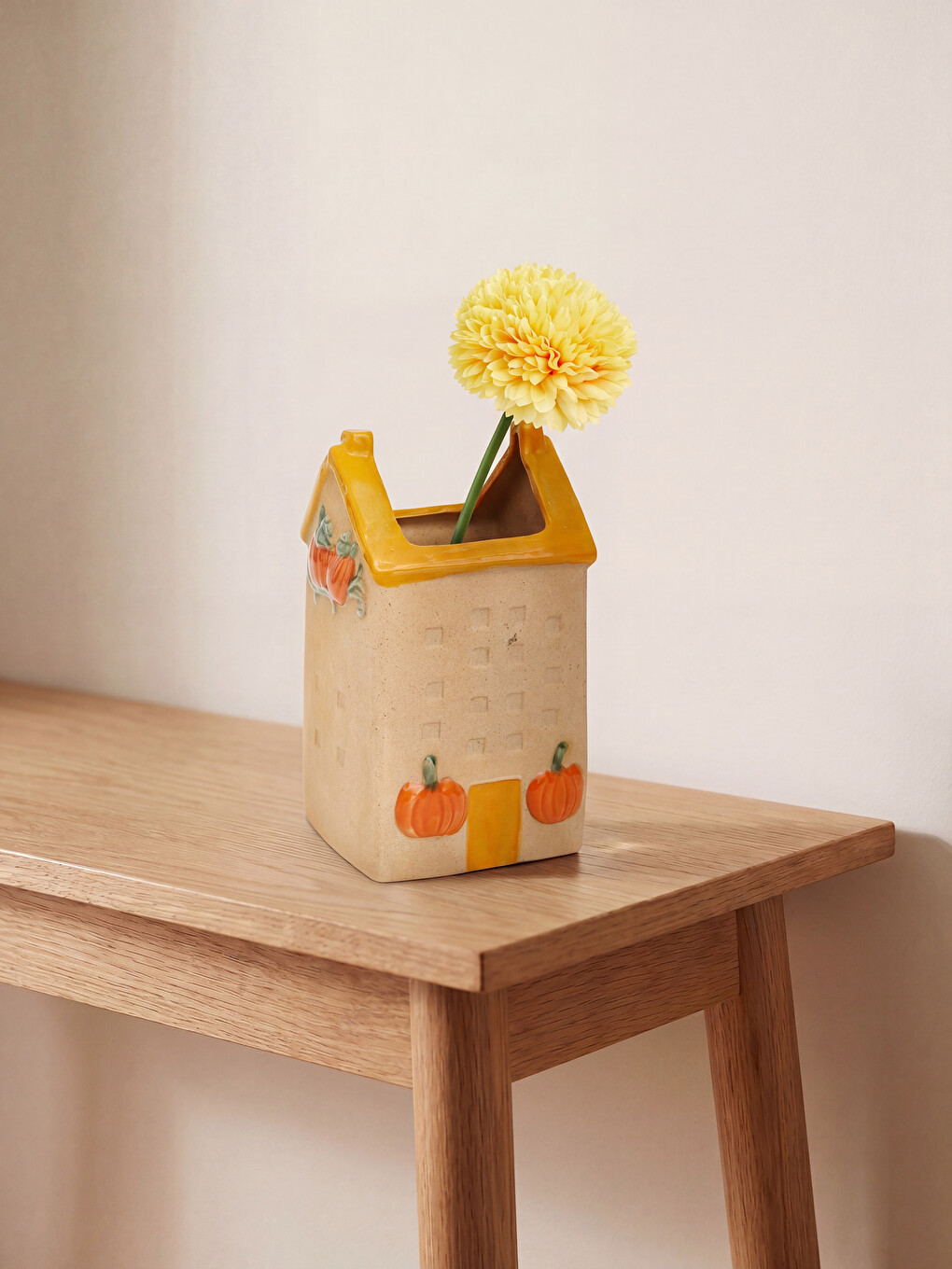 Pumpkin Figured Ceramic Vase