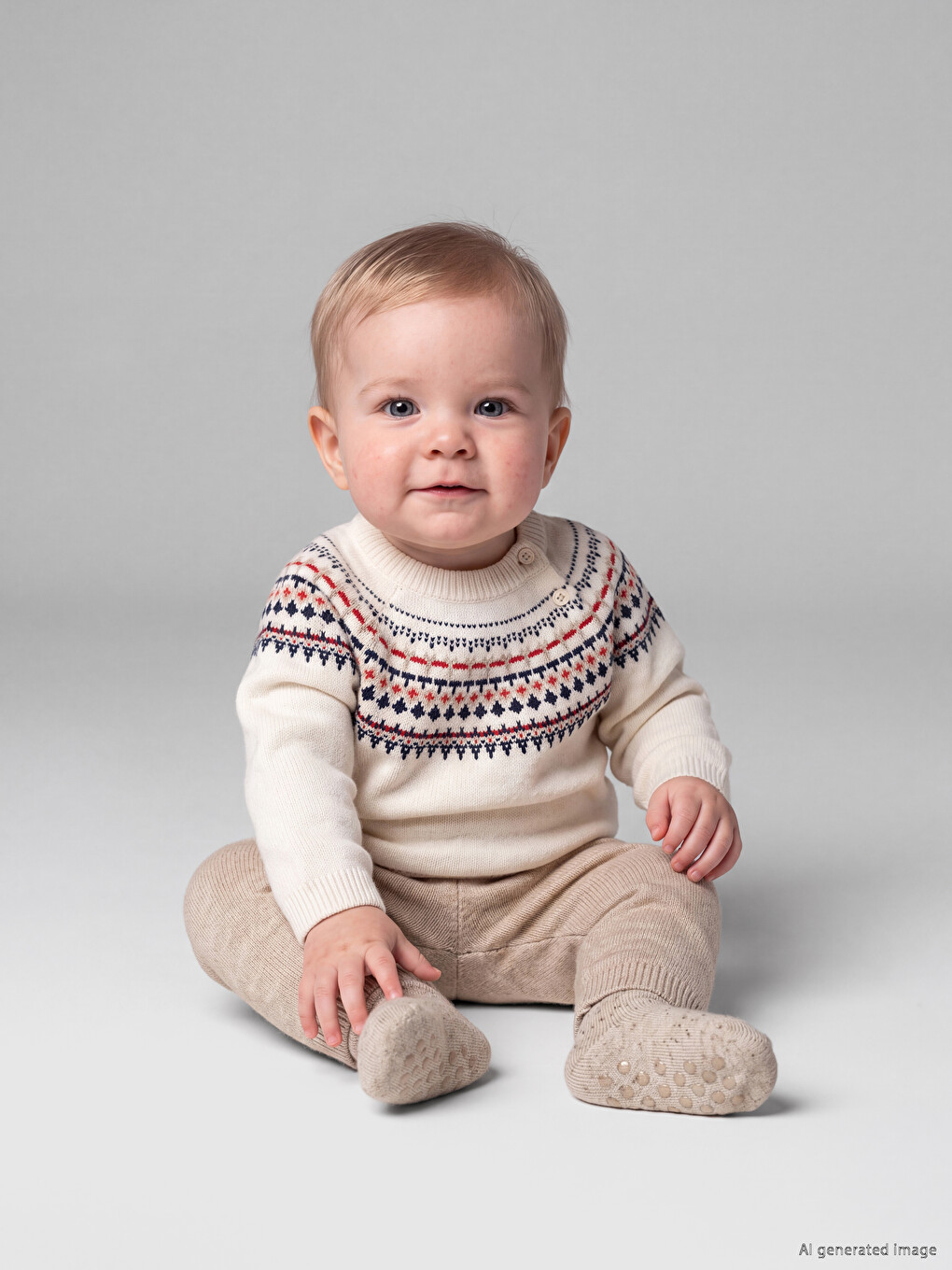 Patterned Baby Boys' Knitwear Set