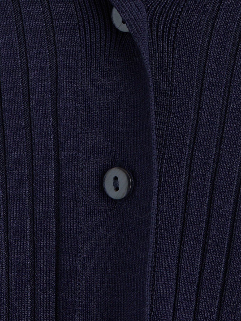 Lacivert Polo Yaka Kadın Triko Hırka-6