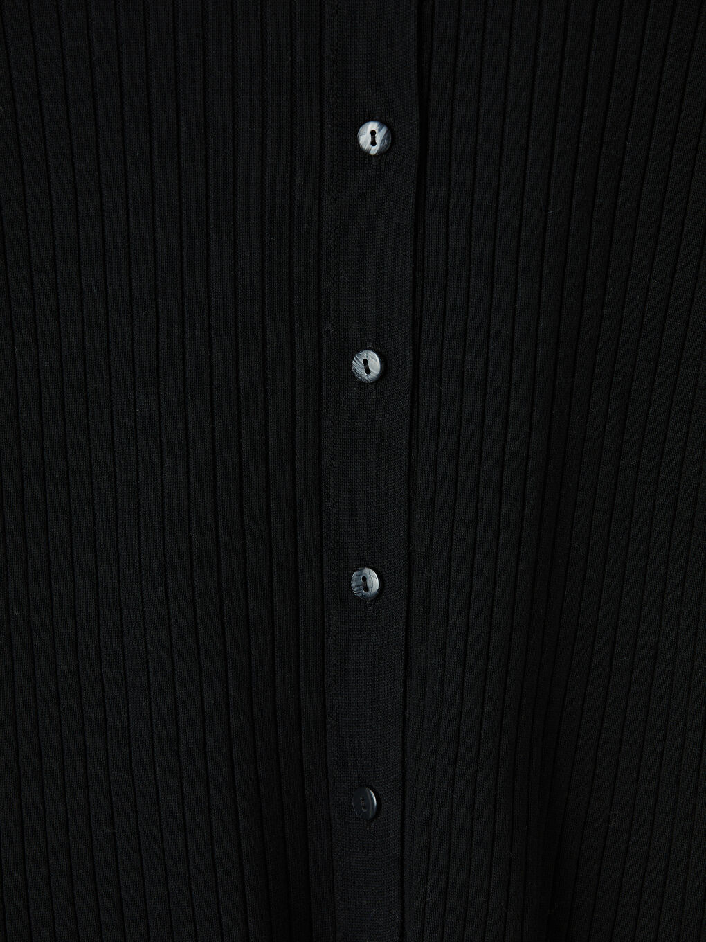 Siyah Polo Yaka Kadın Triko Hırka-6