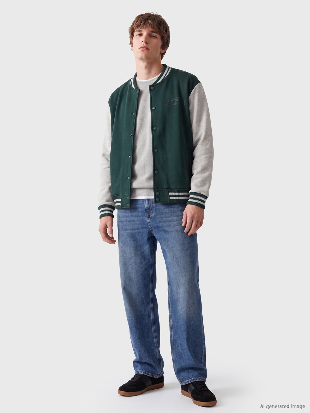Regular Fit Men's College Jacket-1