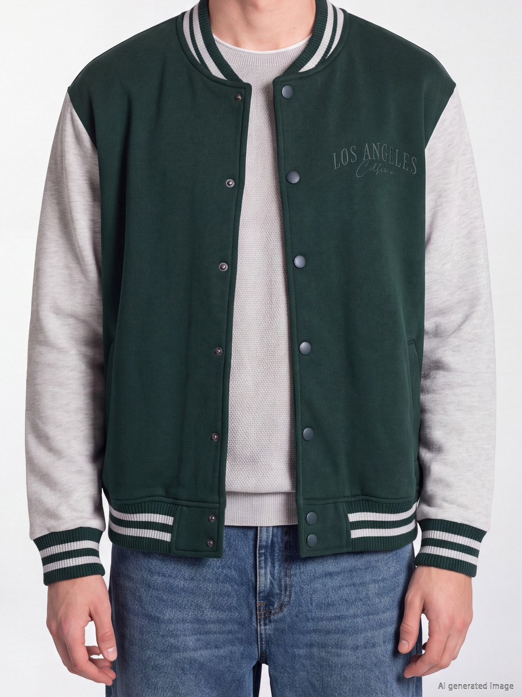 Regular Fit Men's College Jacket-2