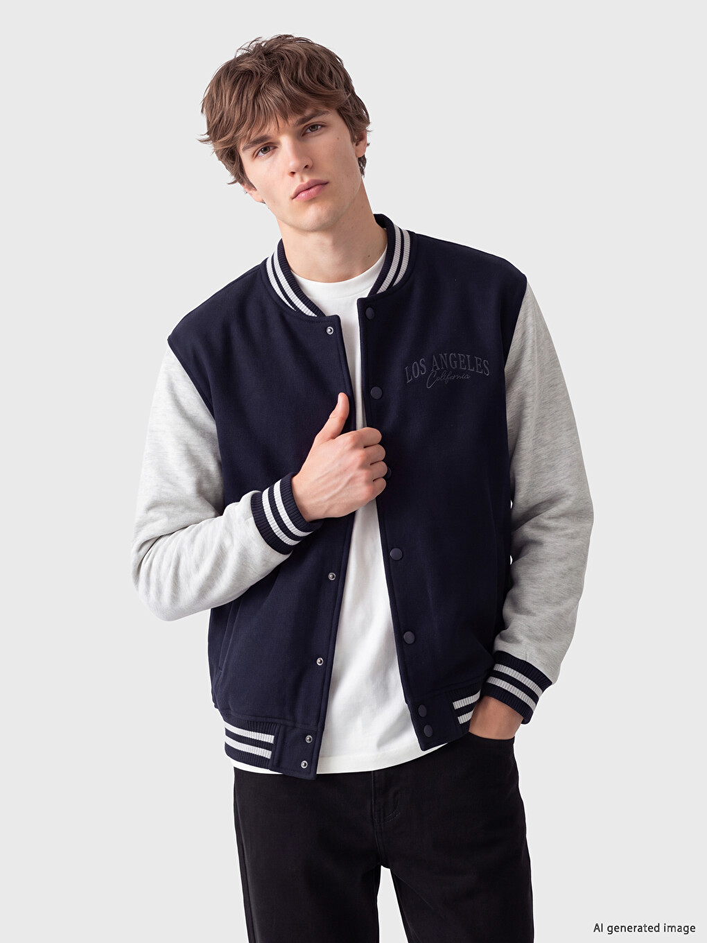  Relax Fit Men's Varsity Jacket