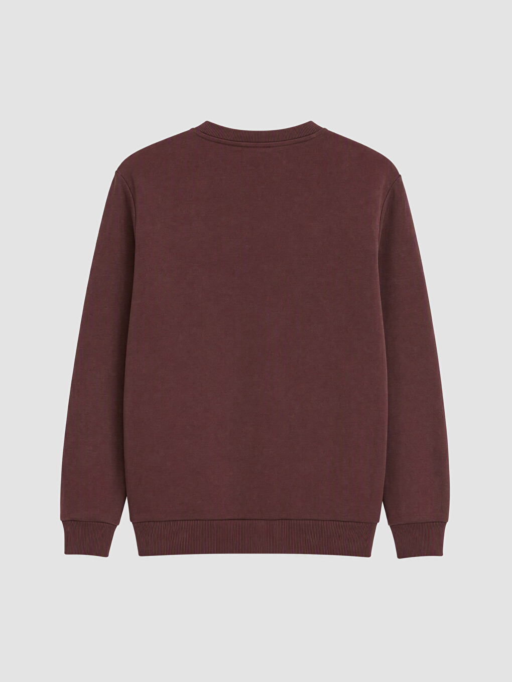 Mürdüm Bisiklet Yaka Erkek Kalın Sweatshirt-7
