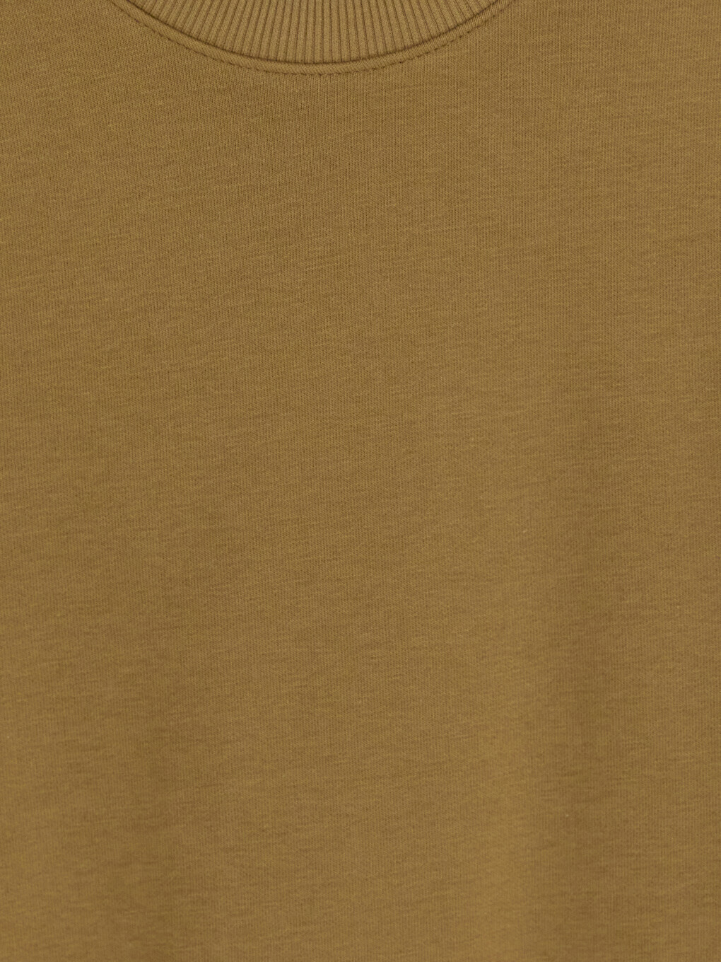Sarı Bisiklet Yaka Erkek Kalın Sweatshirt-5