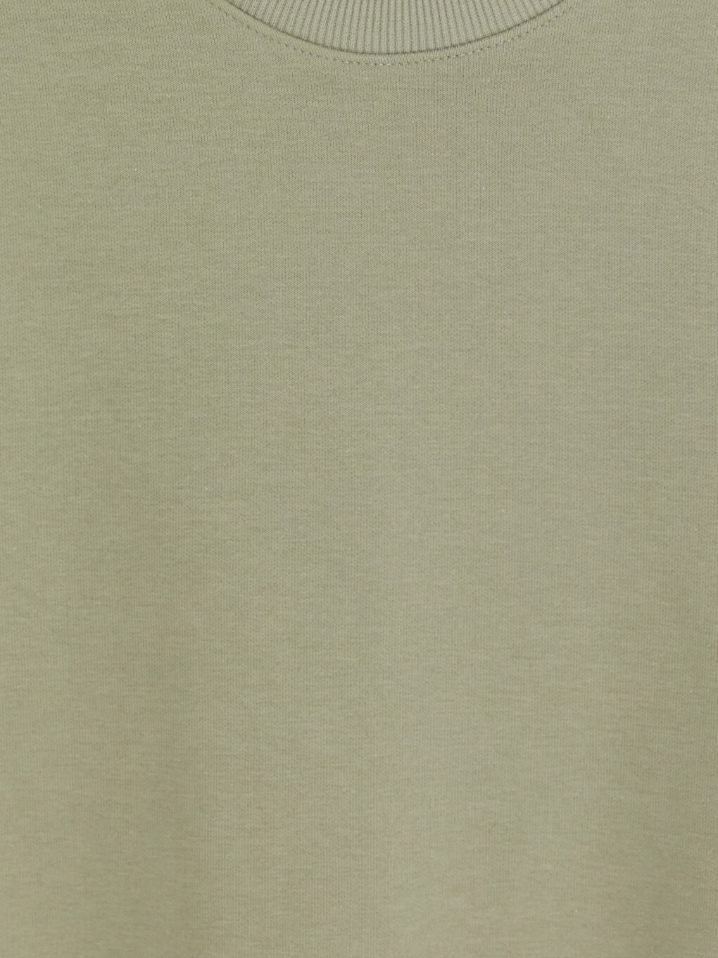 Yeşil Bisiklet Yaka Erkek Kalın Sweatshirt-5