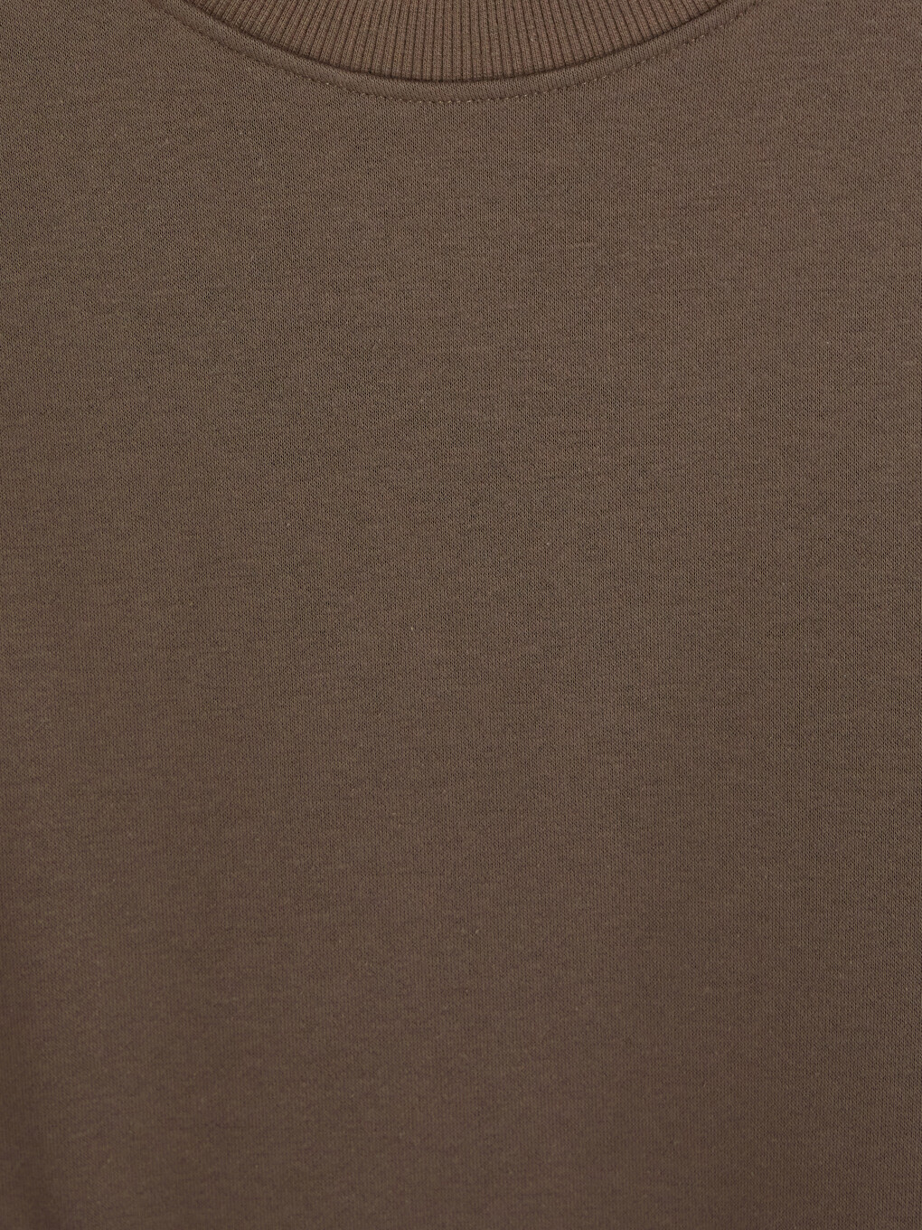 Kahverengi Bisiklet Yaka Erkek Kalın Sweatshirt-6