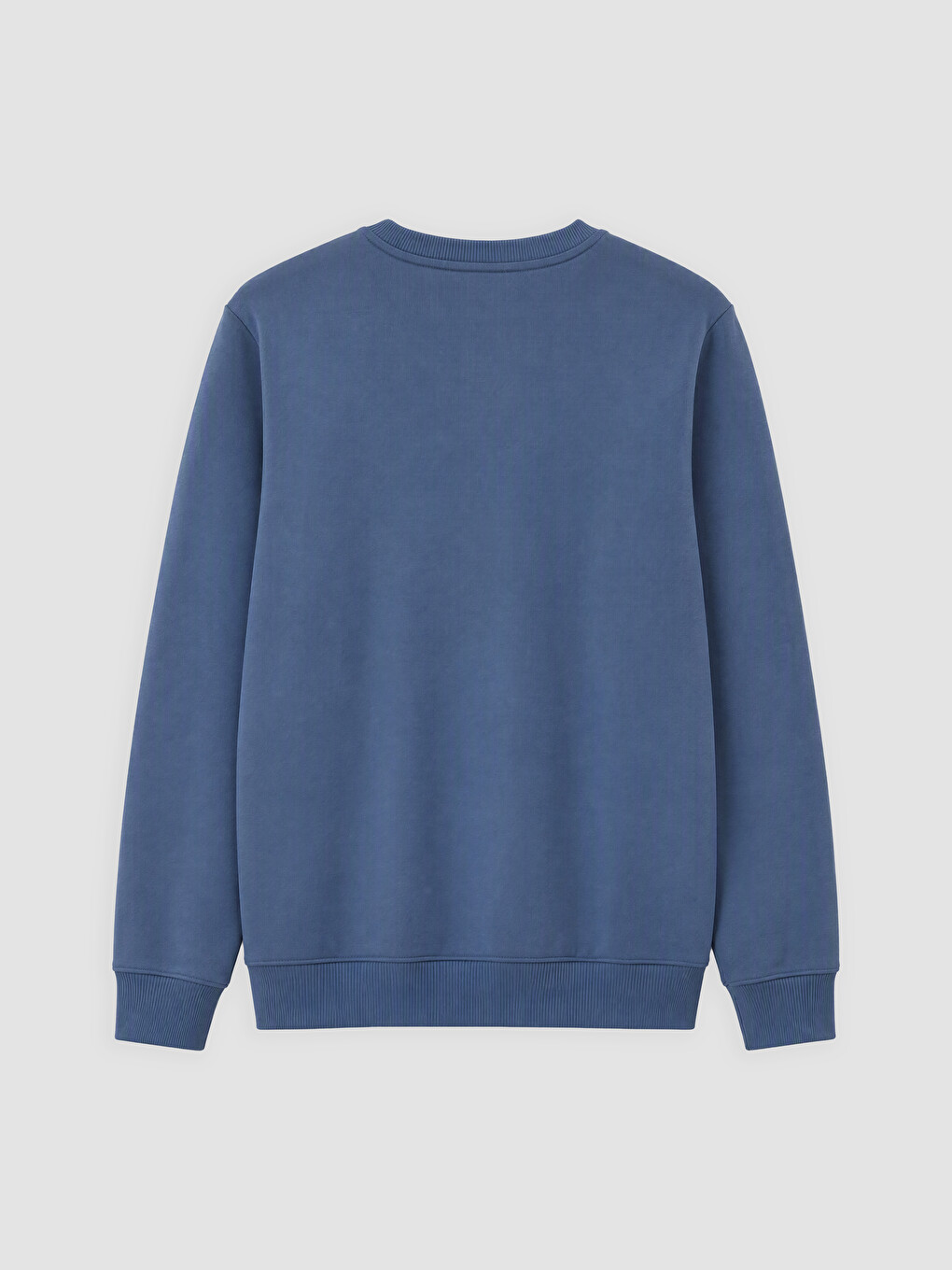 Lacivert Bisiklet Yaka Erkek Kalın Sweatshirt-1