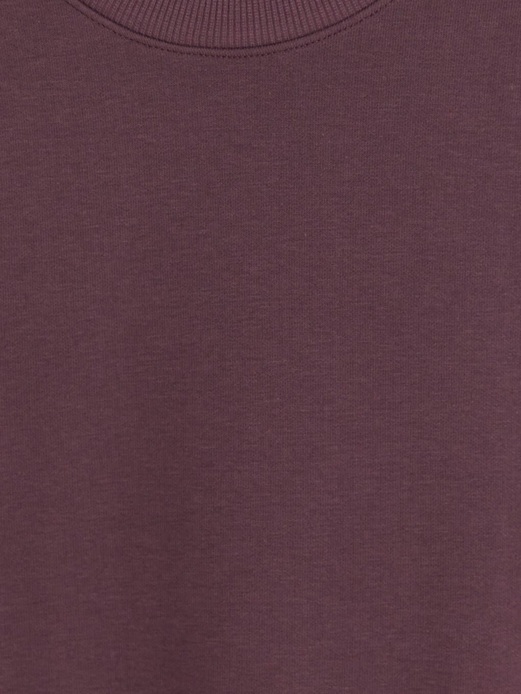 Mürdüm Bisiklet Yaka Erkek Kalın Sweatshirt-5