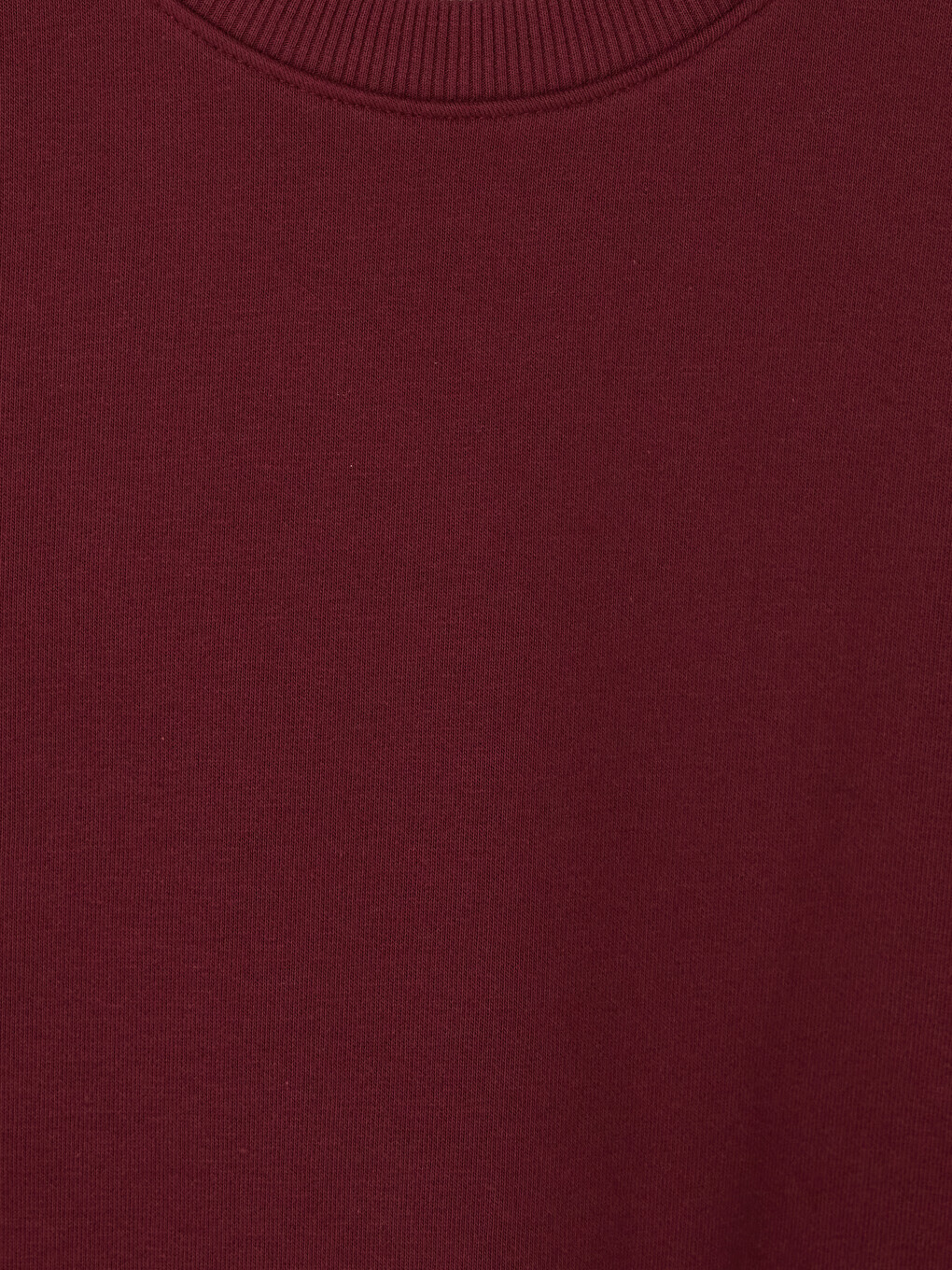 Bordo Bisiklet Yaka Erkek Kalın Sweatshirt-5