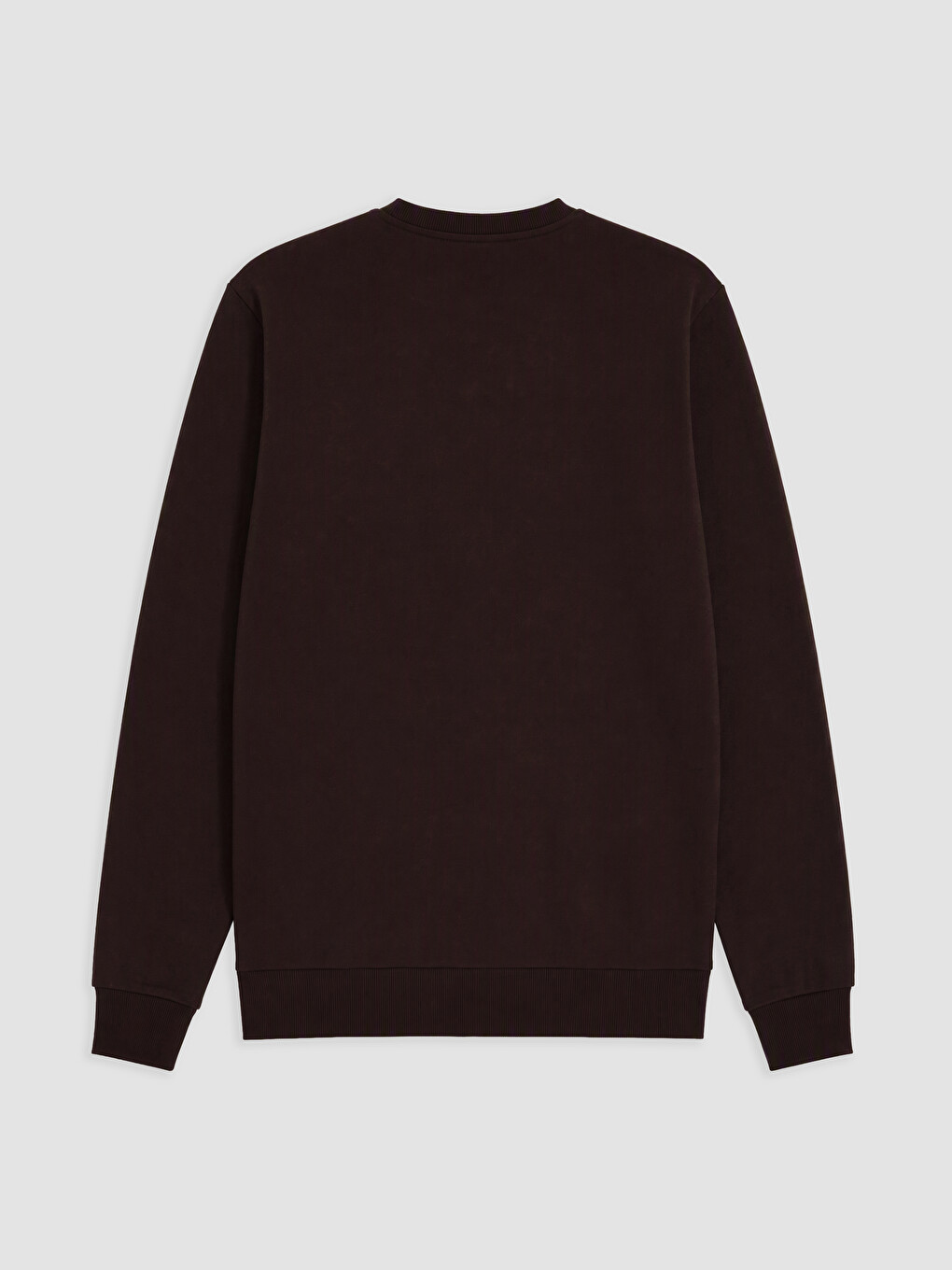 Kahverengi Bisiklet Yaka Erkek Kalın Sweatshirt-1