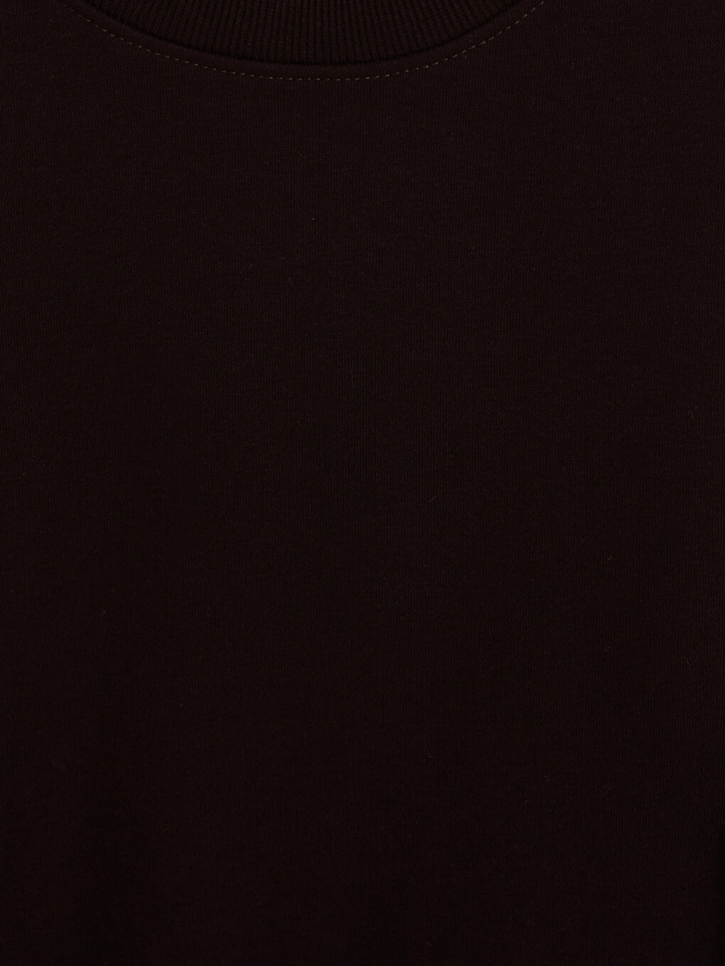 Kahverengi Bisiklet Yaka Erkek Kalın Sweatshirt-2