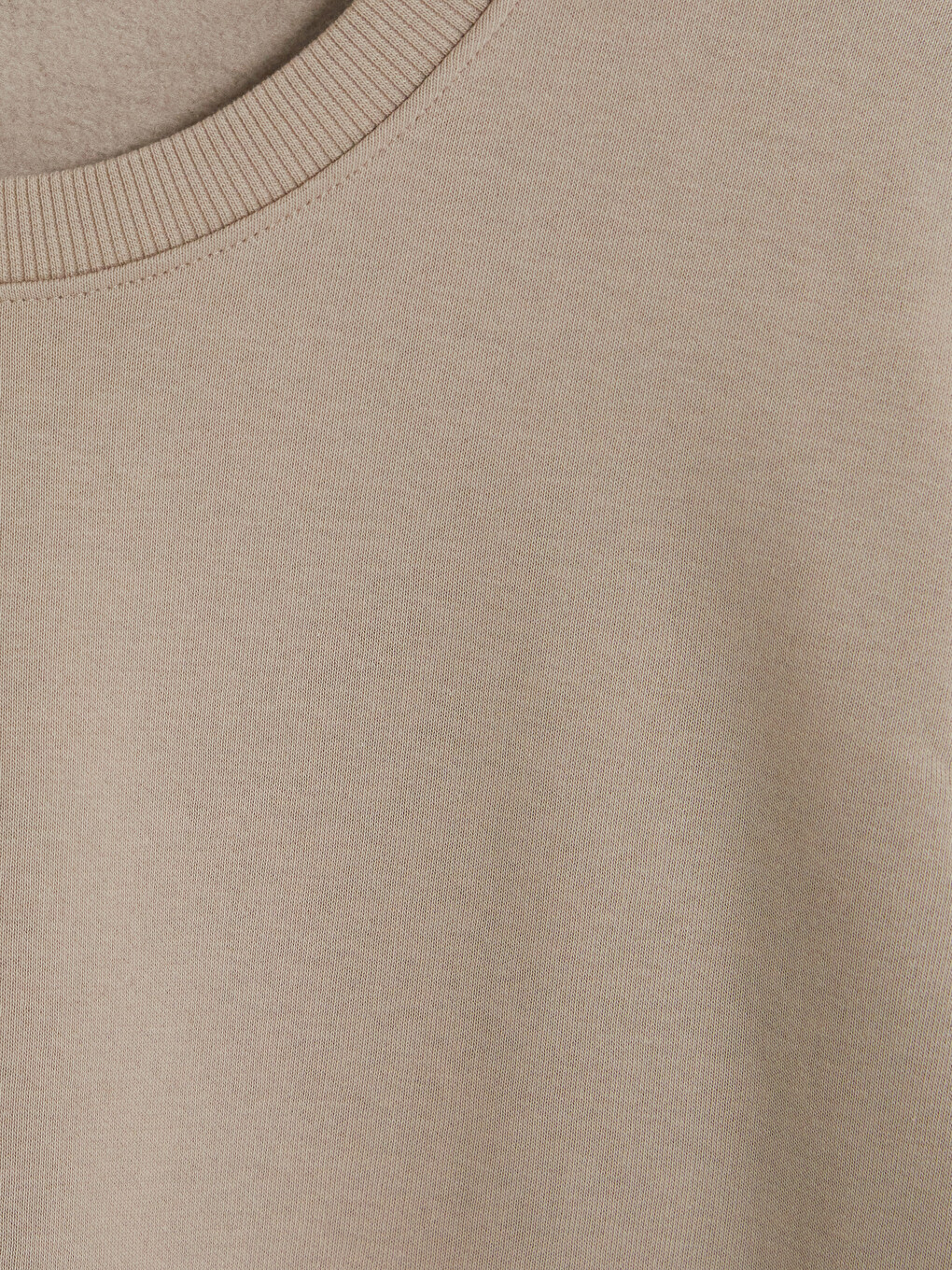 Kahverengi Bisiklet Yaka Erkek Kalın Sweatshirt-2