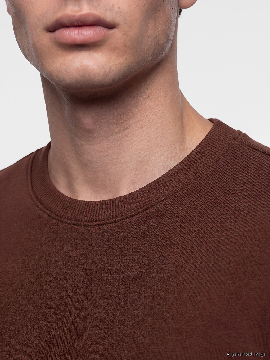 Crew Neck Men's Thick Sweatshirt-2