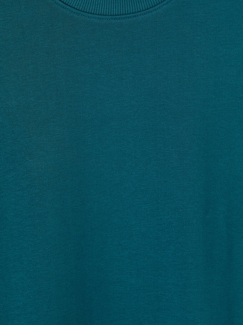 Petrol Bisiklet Yaka Erkek Kalın Sweatshirt-5