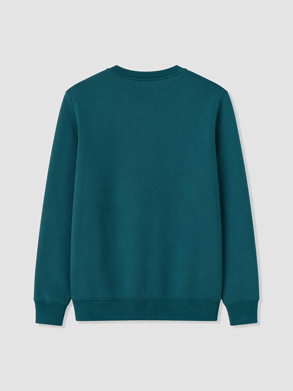 Petrol Bisiklet Yaka Erkek Kalın Sweatshirt-6