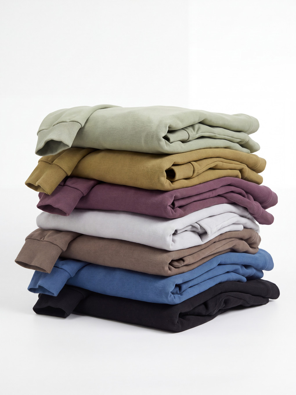 Mürdüm Bisiklet Yaka Erkek Kalın Sweatshirt-2