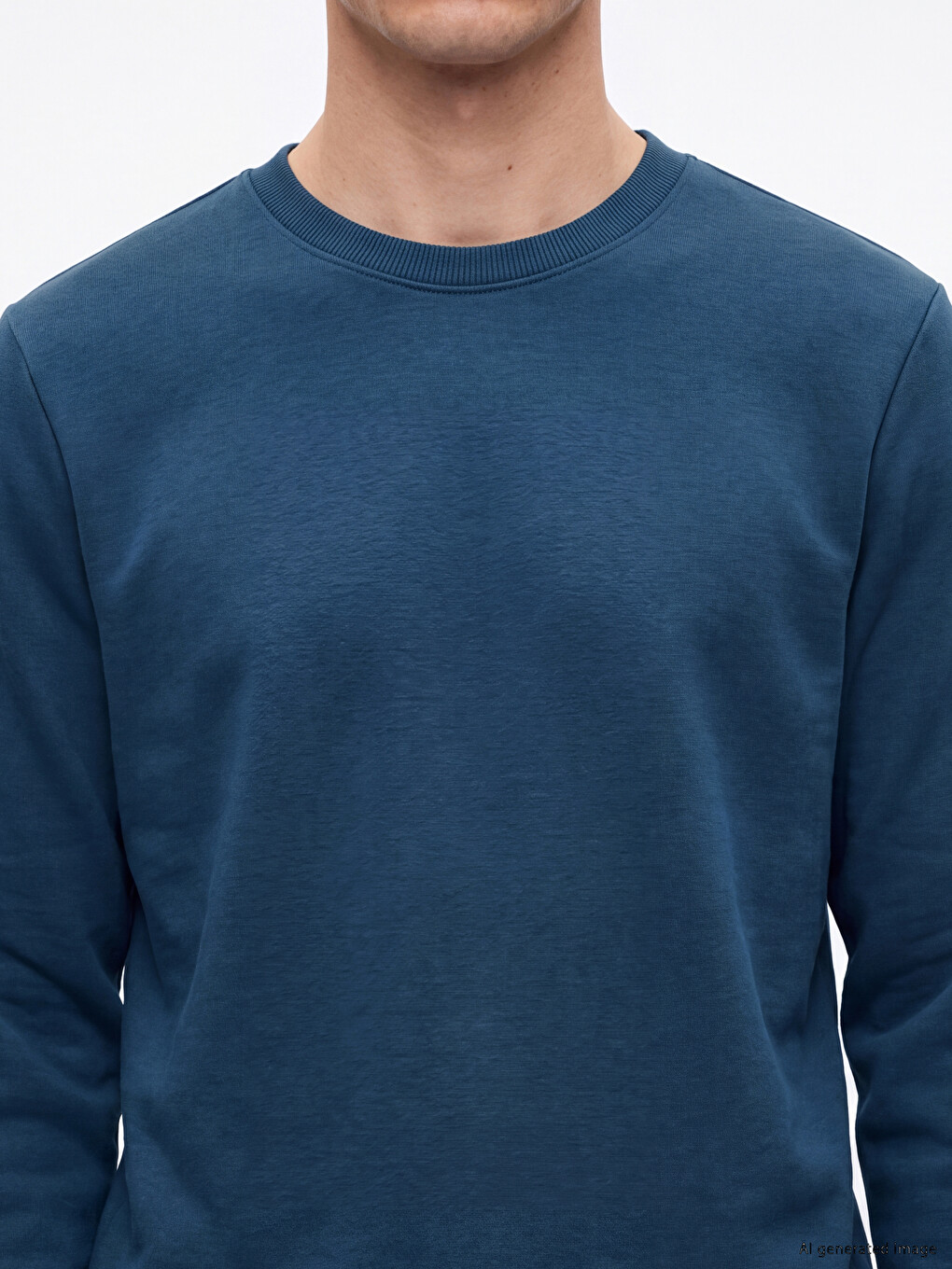 Crew Neck Men's Thick Sweatshirt-2
