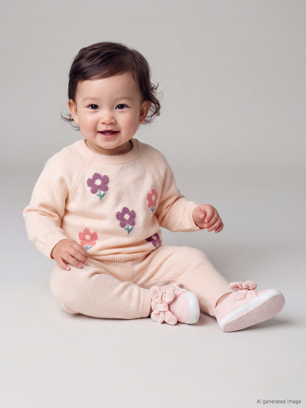  Floral Baby Girls' Knitwear Set