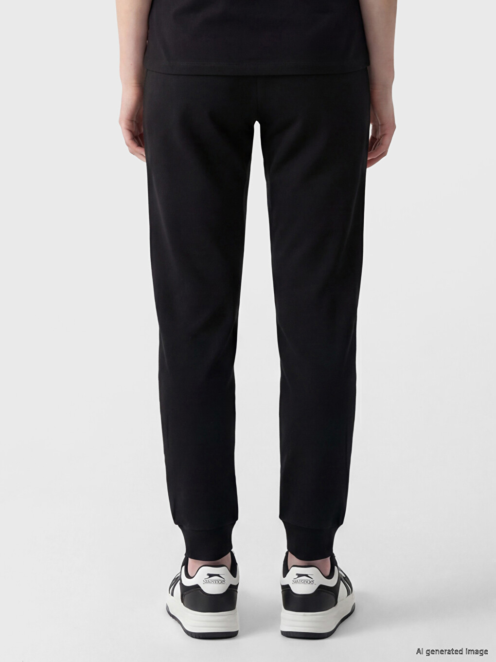 Woman Black Jogger Sweatpants-3