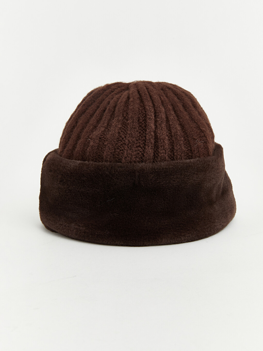 Artificial Fur Detailed Women's Knitwear Beanie-1