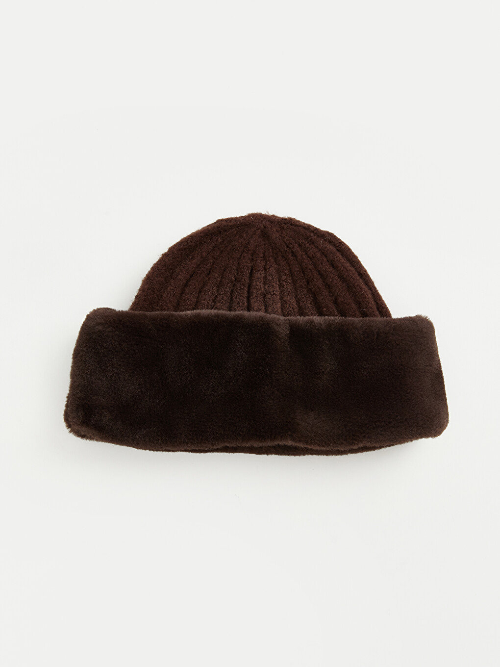 Artificial Fur Detailed Women's Knitwear Beanie-2