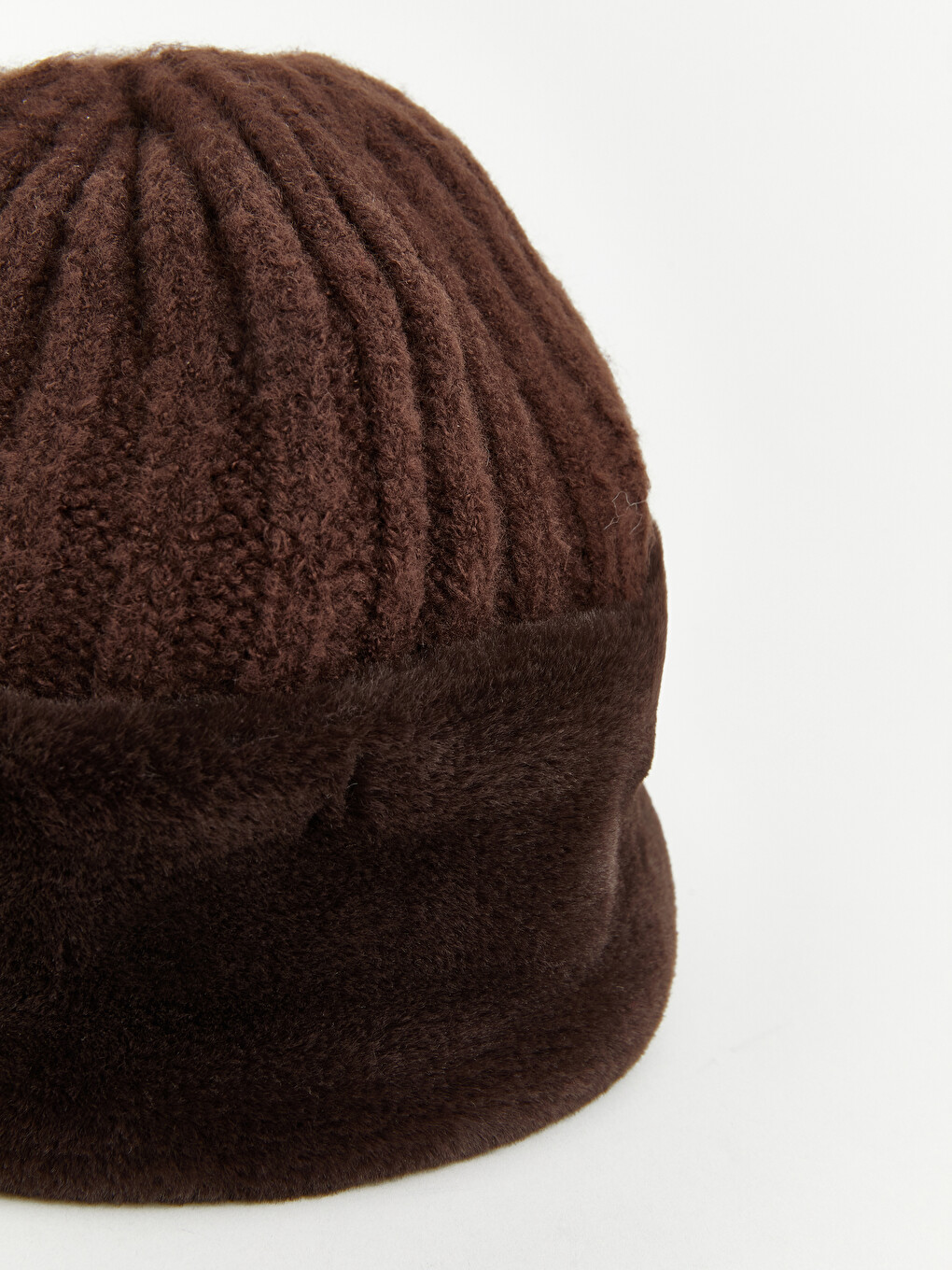 Artificial Fur Detailed Women's Knitwear Beanie-3