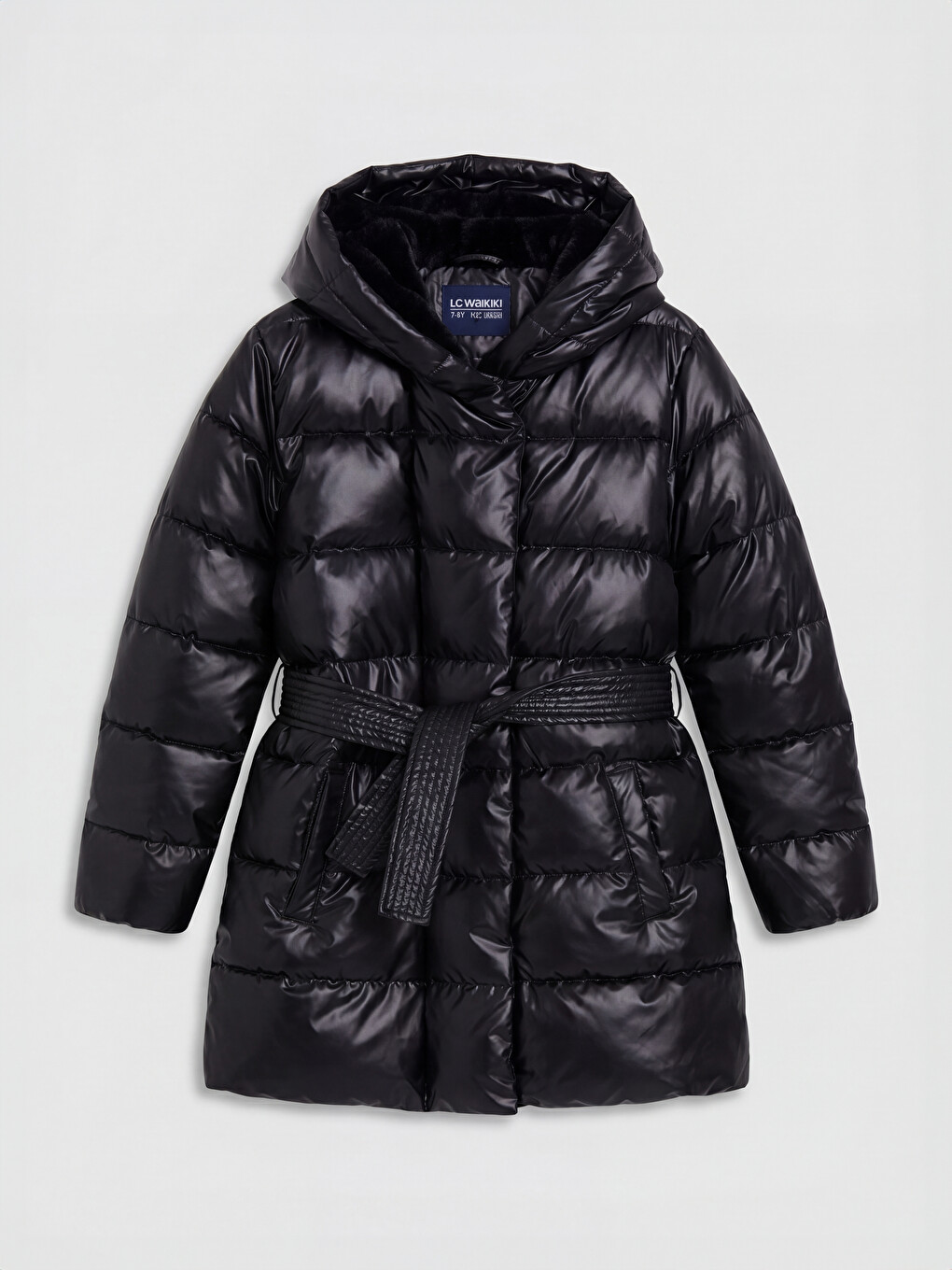 Plush Lined Hooded Girls' Coat