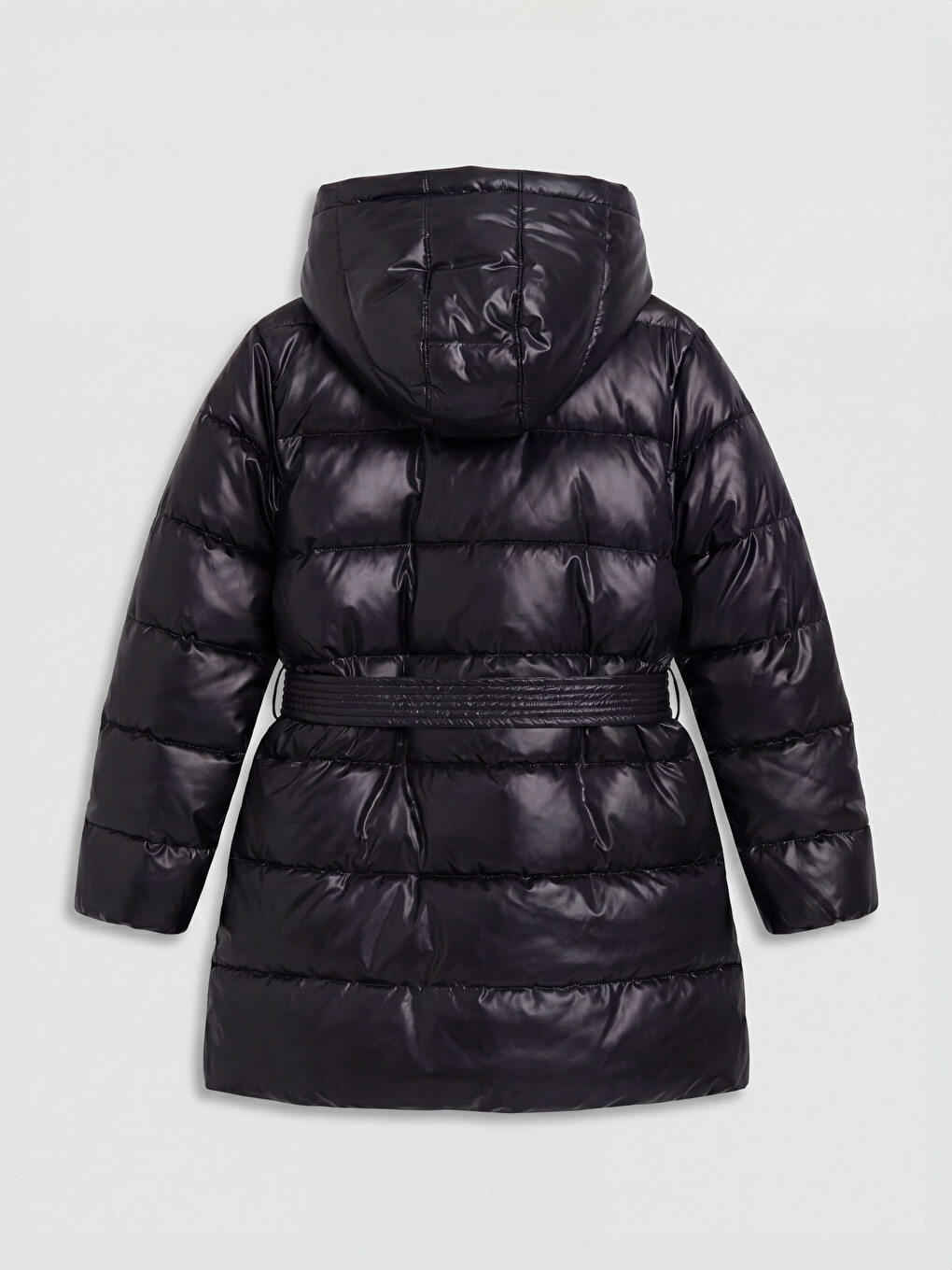 Plush Lined Hooded Girls' Coat-1