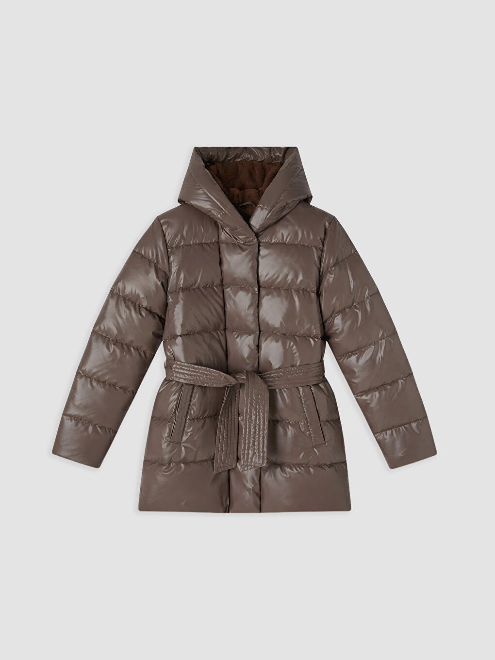 Plush Lined Hooded Girls' Coat