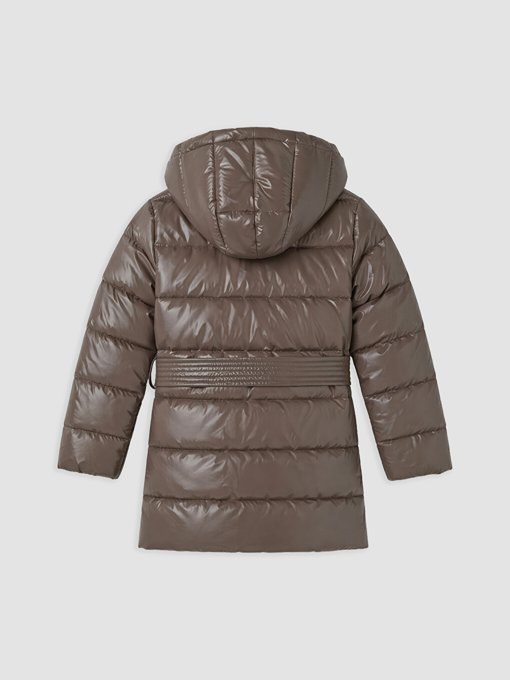 Plush Lined Hooded Girls' Coat-1
