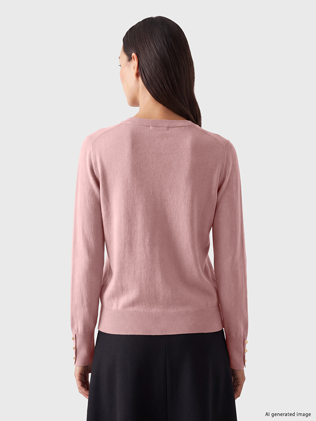 V Neck Women's Knitwear Sweater-3