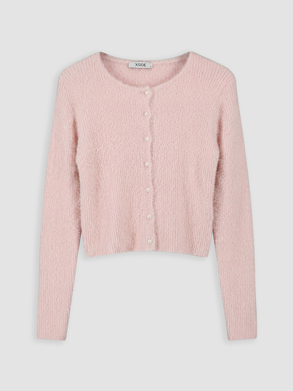 Cardigan Tricotat Cu Guler Rotund Pentru Femei-4