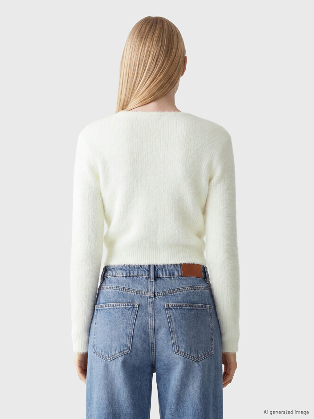 Crew Neck Women's Knitwear Cardigan-3