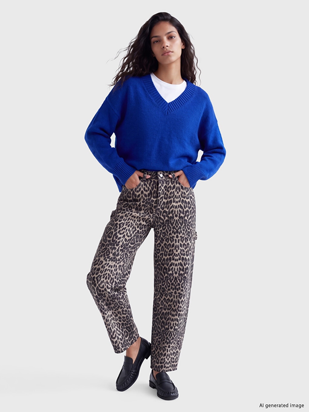 Oversize Damen Strickpullover-1