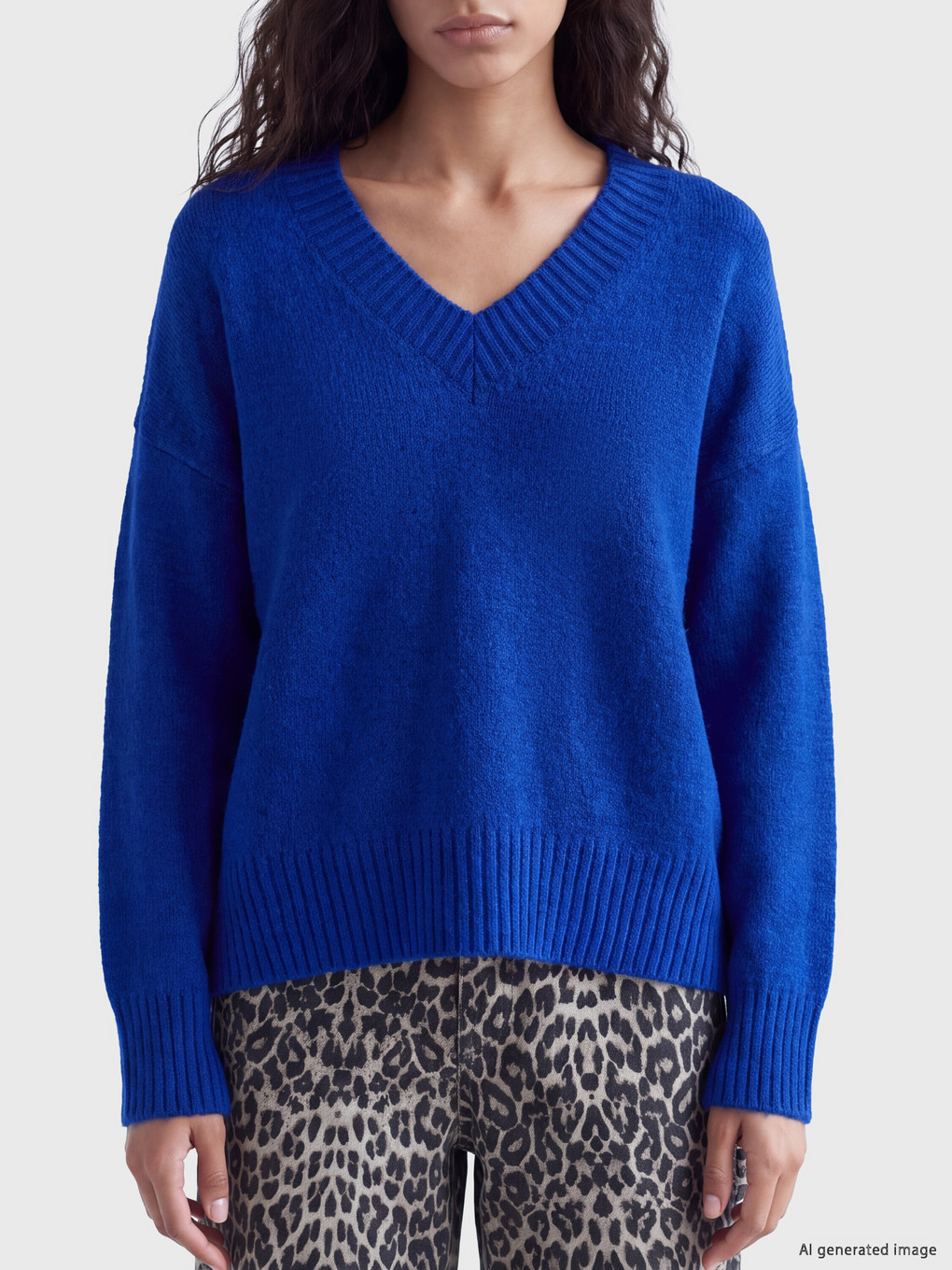 Oversize Damen Strickpullover-2