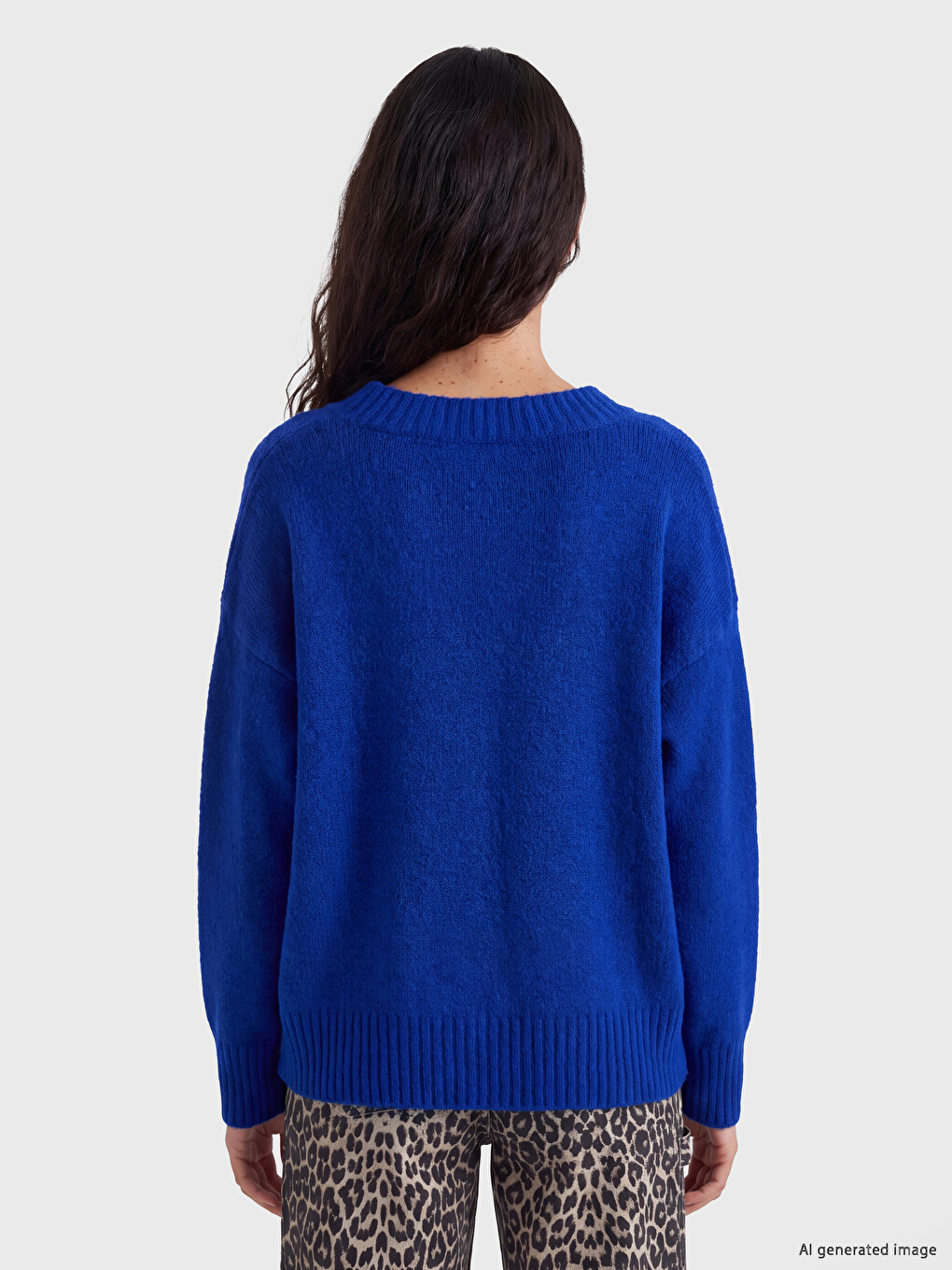 Oversize Damen Strickpullover-3