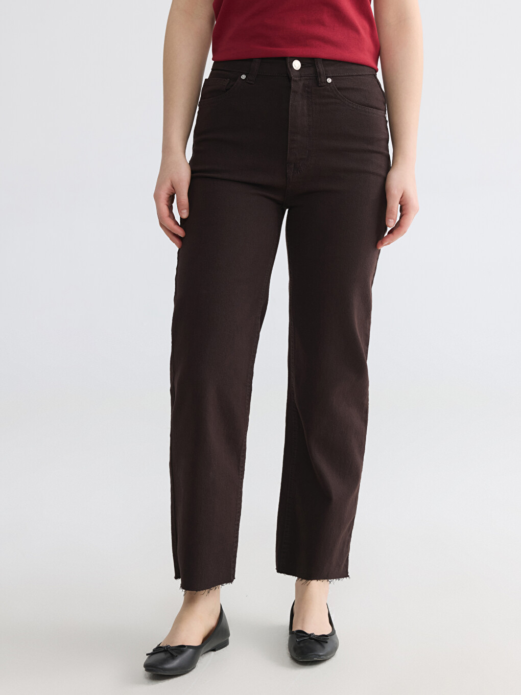 Woman Brown Jeans-1